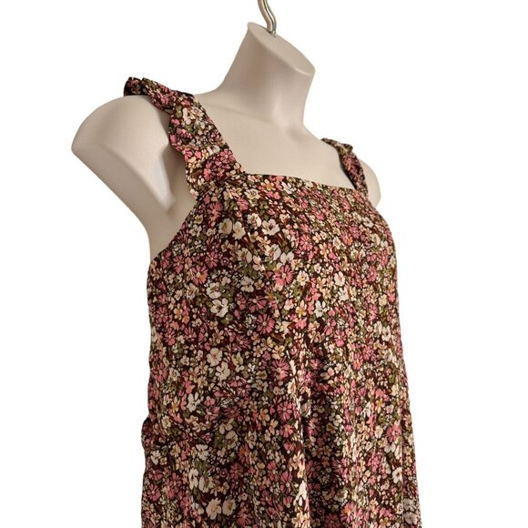 Nine Britton 2X Smocked Back Sleeveless Floral Print Midi Lined Dress NWT - Picture 5 of 11